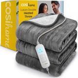 Cosi Home - Luxe Elektrische Warmtedeken - Grijs - XL - 200 x 150 cm - Fleece & Sherpa Wol - 10 Warmtestanden