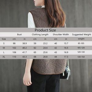 Teddy Fleece Gilet voor Vrouwen - Fluffy Vest in Effen Kleuren voor Herfst en Winter