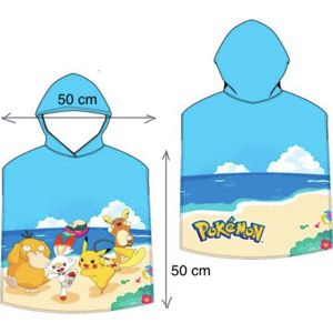 Pokemon Badponcho - Poncho - Sneldrogend - 50x100 cm (uitgevouwen) - One Size (ongeveer 2-5 jaar)
