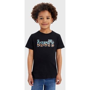 Levi´s ® Kids Ombre Checkered Poster T-shirt Met Korte Mouwen Zwart 4 Years Jongens
