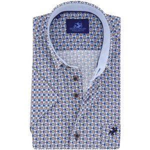 casual overhemd blauw met print Eden Valley