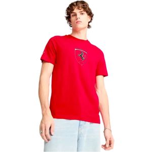Puma - Ferrari Race Tonal Big Shield - T-shirt - Rood - Korte Mouwen