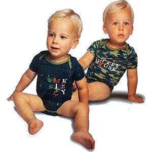 Disney Baby Mickey Mouse Army Rompertjes 86/92 - 2 Stuks