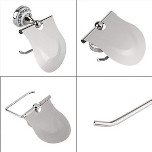 Classic Toiletrolhouder - Waterdicht - 1 stuk - Blauw en Wit - Porselein