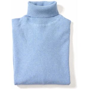 Osborne Knitwear Trui met rolkraag - Lamswol - Glacier - L