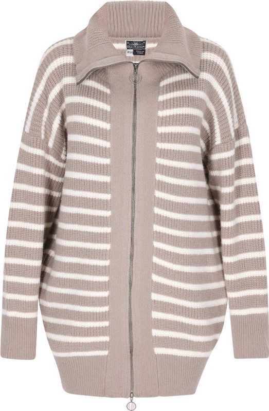 DreiMaster - Vest - Horizontaal Streeppatroon - Dikke Gebreide Materiaal