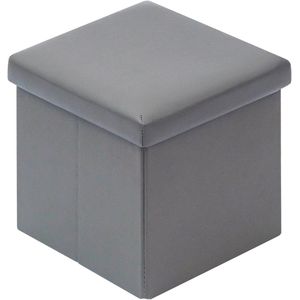 Opvouwbare Zitkist met Opbergruimte - Praktisch en Stijlvol - Grijs - 30x30x30cm