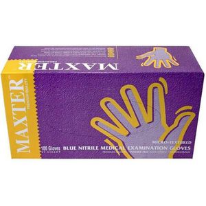 Maxter blue nitril handschoenen poedervrij - S