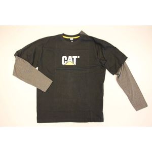 Caterpillar longsleeve shirt C8113 antraciet/zwart 2XL
