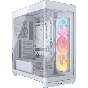 Corsair - FRAME 4500X LX-R - PC-behuizing - Wit - Mid-tower - Ondersteunt E-ATX, ATX, Micro-ATX, Mini-ITX