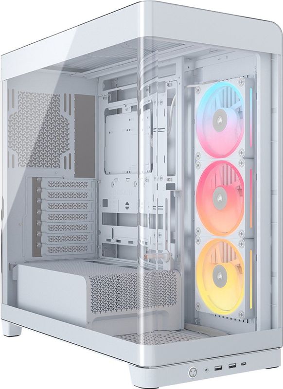 Corsair - FRAME 4500X LX-R - PC-behuizing - Wit - Mid-tower - Ondersteunt E-ATX, ATX, Micro-ATX, Mini-ITX