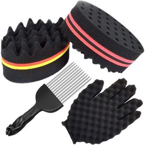 Haarspons voor Krullen - Dubbelzijdige Spons voor Natuurlijke Haarstyling