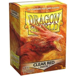 TCG Sleeves - Dragon Shield - Clear Red Doorzichtig Rood (Non Glare) Standard Size