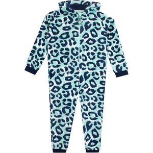 Leopardenprint Fluffy Onesie voor Meisjes met Capuchon
