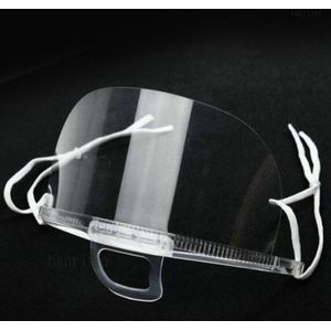 50 Stuks Transparant mondmasker - Gelaatsmasker Spatmasker - Veiligheid Vizier - Gezicht Shield Plastic Vizier - Hygiëne Veiligheid- Gelaatsscherm