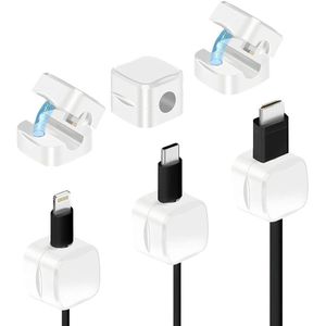 Magnetic Cable Management Clips - Set of 6 | Strong Desk Cable Organizer for Home Office Kitchen Wall Car Desk Bedside Table