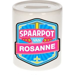 Kinder spaarpot voor Rosanne - keramiek - naam spaarpotten