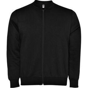 Zwarte jas van geborstelde fleece en opstaande kraag model Elbrus merk Roly maat XL