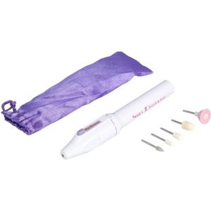 Elektrische nagelvijl Boorkit Tips Manicure Teennagel Pedicure Salon Penvorm Manicureset Nagelboor Buffers Pedicure-tool met 5 bits-Geen