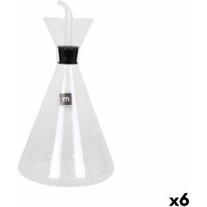 Flesje La Mediterránea Iraia Transparant Borosilicaatglas 1 L (6 Stuks)