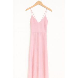 Zomerse Pastelroze Jurk met Spaghettibandjes – Maat 36