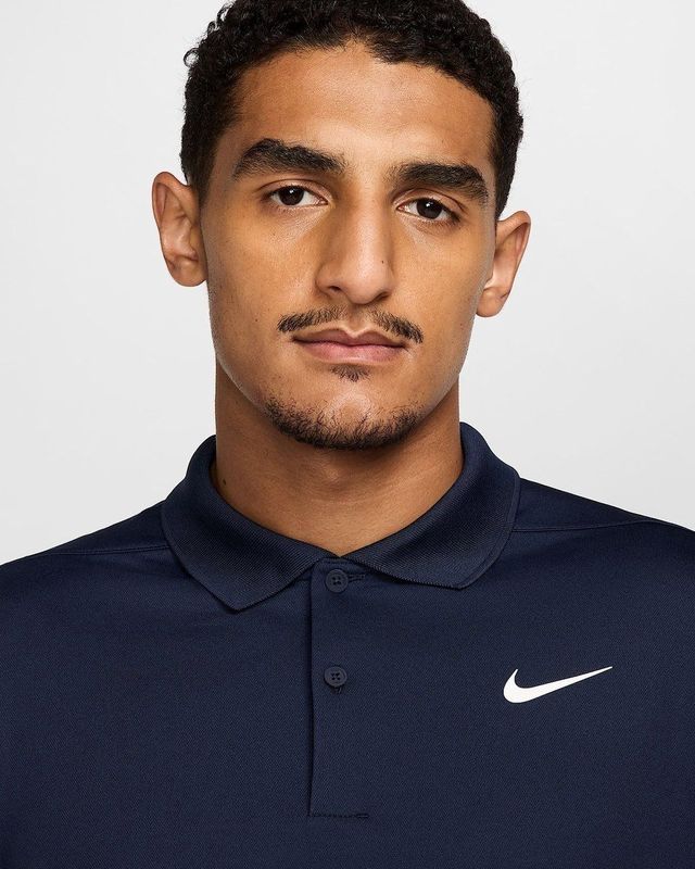 Nike Dri-FIT Victory Golfpolo met lange mouwen voor heren - Blauw