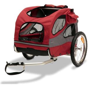 PetSafe Happy Ride Aluminium Dog Bicycle Trailer - Hondenfietskar - Lichtgewicht - Medium in de kleur Rood - Large in de kleur Blauw - Medium Rood