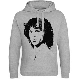 The Doors Hoodie/trui -L- Jim Morrison - Portrait Grijs