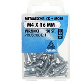 Deltafix - Schroef Moer CK - M4x16mm - 20 Stuks