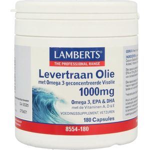 Lamberts Levertraanolie 1000 mg 180 capsules