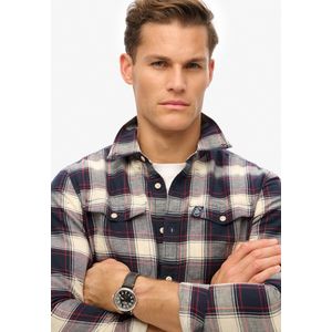 Superdry - Merchant - Overhemd - Blauw, Grijs - Lange Mouwen