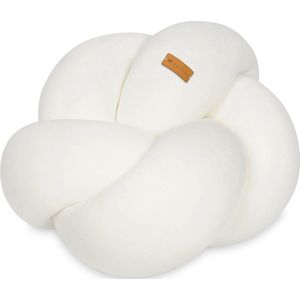 Knoopkussen - wit - 40x36 cm - sierkussen