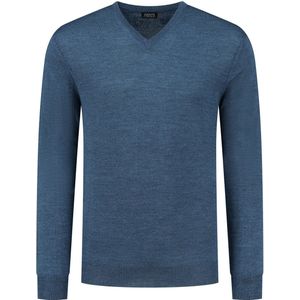 GENTS - V-neck merinoblend - Polyblend - Blauw - Maat 3XL/3XL