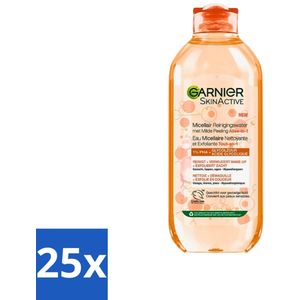 25 x Garnier - SkinActive - Micellair Reinigingswater - Milde Peeling - Alles-in-1 - 400 ml - Gevoelige Huid - Make-up Remover - Garnier - SkinActive