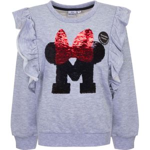 Disney Minnie Mouse Sweater - Veegpailletten - Grijs - Maat 92/98 (3 jaar)