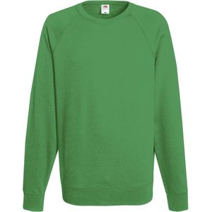 Fruit of the Loom Sweater Raglan Sweat Ronde Hals Kelly Green maat L