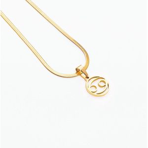 By Choux Sterrenbeeldketting Kreeft 18k Goud Verguld