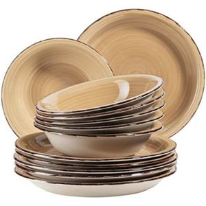 Bordenset 12 Delig - Bordenset Servies - Beige