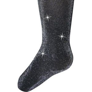 Ewers - Glitterpanty voor kinderen - lurex - zwart met zilveren glitters - 40 DEN - 134/146