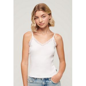 Superdry - Essential Lace Trim - Mouwloos T-shirt - Wit