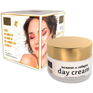 Israëls merk Dead Sea Regenererende Gezichtscrème met 24K Goud en Collageen - mineralen - verjong - 50ml