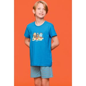 Woody pyjamaset Hermien blauw 8 jaar (zomer)
