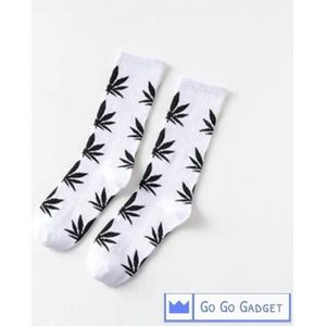 Wiet sokken | 1 paar | wit met zwart