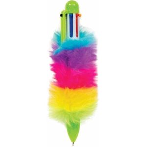 Lg-imports Fluffy Balpen Groen Met 6 Kleuren Inkt