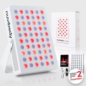 Nuvibody LITE 300 Red Light Therapy - 5 Golflengten - 300W - Huidverbetering, Pijnverlichting en Energieboost - LED Infraroodlamp - Infraroodtherapie - Rood licht therapie lamp - Collageen Lamp - Fibromyalgie - Lichttherapie