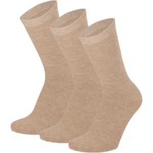Apollo - Dames sokken - Sokken katoen dames - Sokken - Medium Beige - Maat 35/42 - Dames sokken katoen 39 42 - Dames sokken naadloos