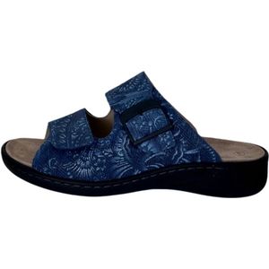 Solidus Slipper blauw print (Maat - 7, Kleur - Blauw)