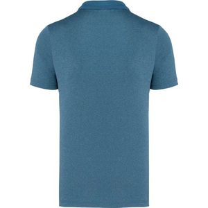 SportPolo Heren XL Proact Kraag met knopen Korte mouw Steel Blue Heather 100% Polyester