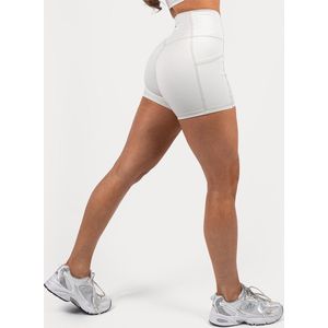 XXL Nutrition - Pulse Shorts - Sportbroek Dames Kort, Korte Legging, Korte Broek Fitness - Light Grijs - Maat XL