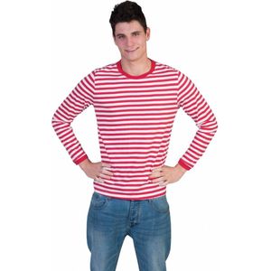 Rood/Wit gestreept shirt - Maat XXL